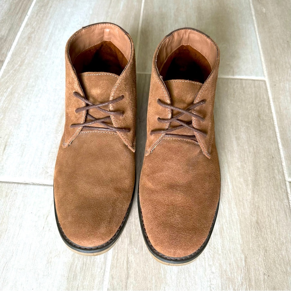 Like New Nunn Bush Brown Leather Suede Chukka Boots Size 10